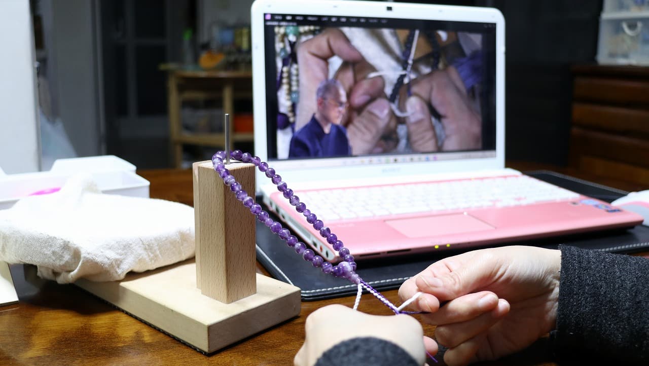 不器用な私でも作れた、初めての念珠